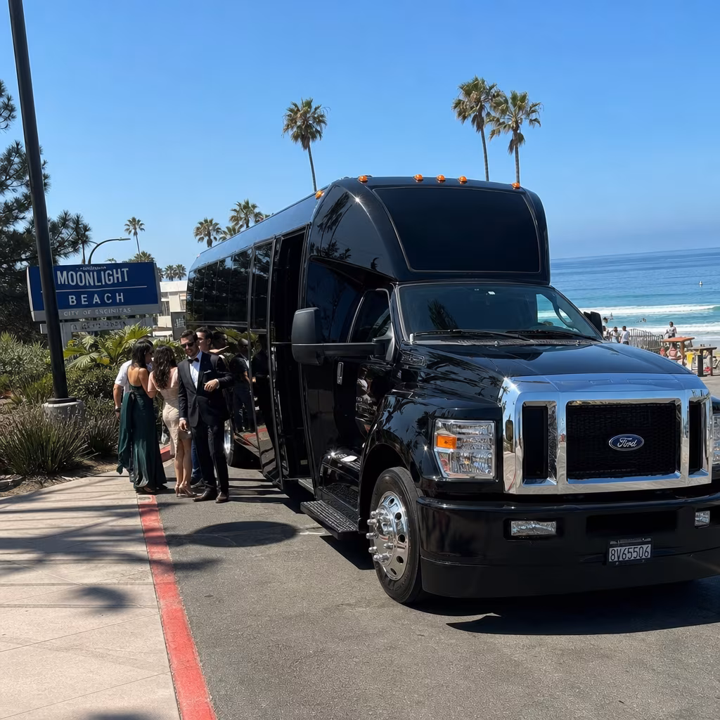 Rent a Bus to Moonlight Beach