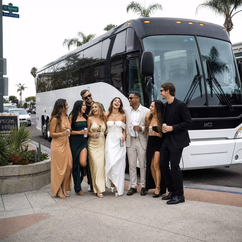 Passengers loading luggage while boarding an Encinitas group shuttle