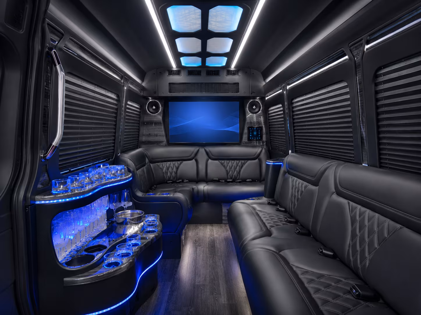 Encinitas Airport Shuttle & Transportation party bus exterior