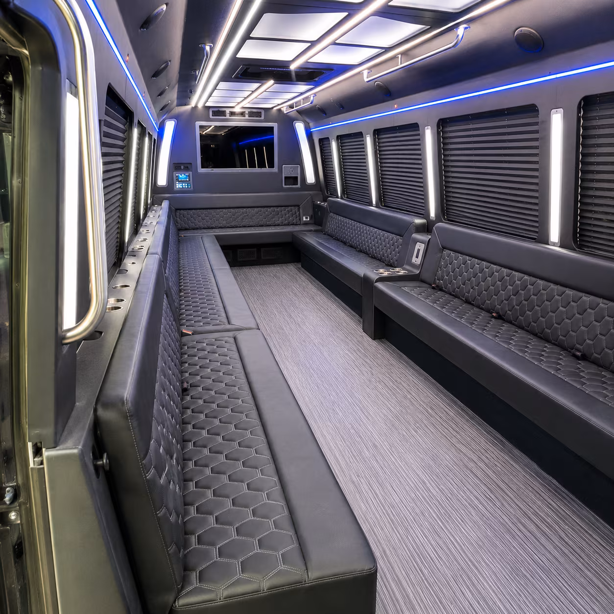 Encinitas Bachelor & Bachelorette Transportation party bus interior
