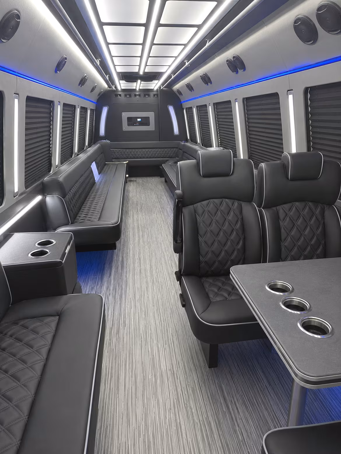 Encinitas Private Event Transportation party bus interior