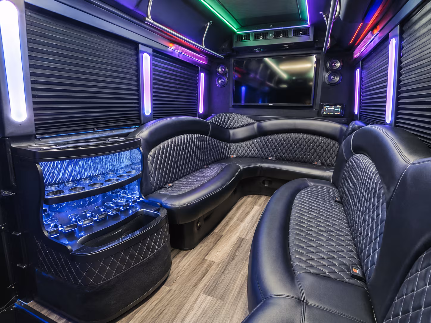 Encinitas Prom & Homecoming Transportation party bus exterior
