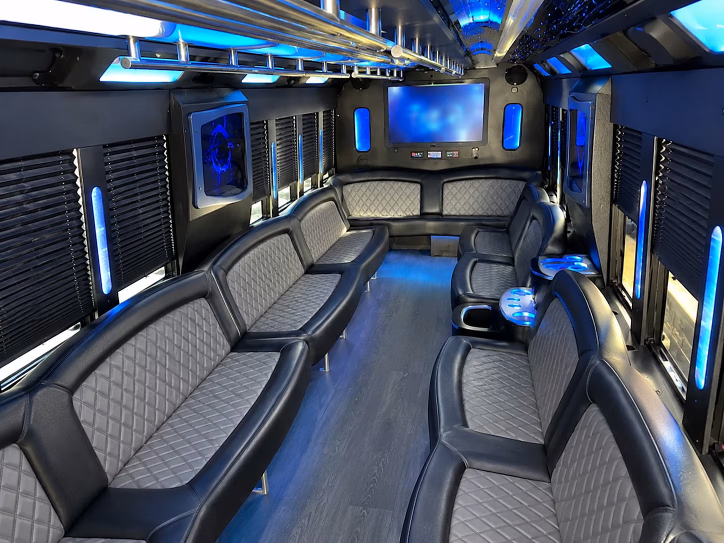 Encinitas Wedding Transportation party bus exterior