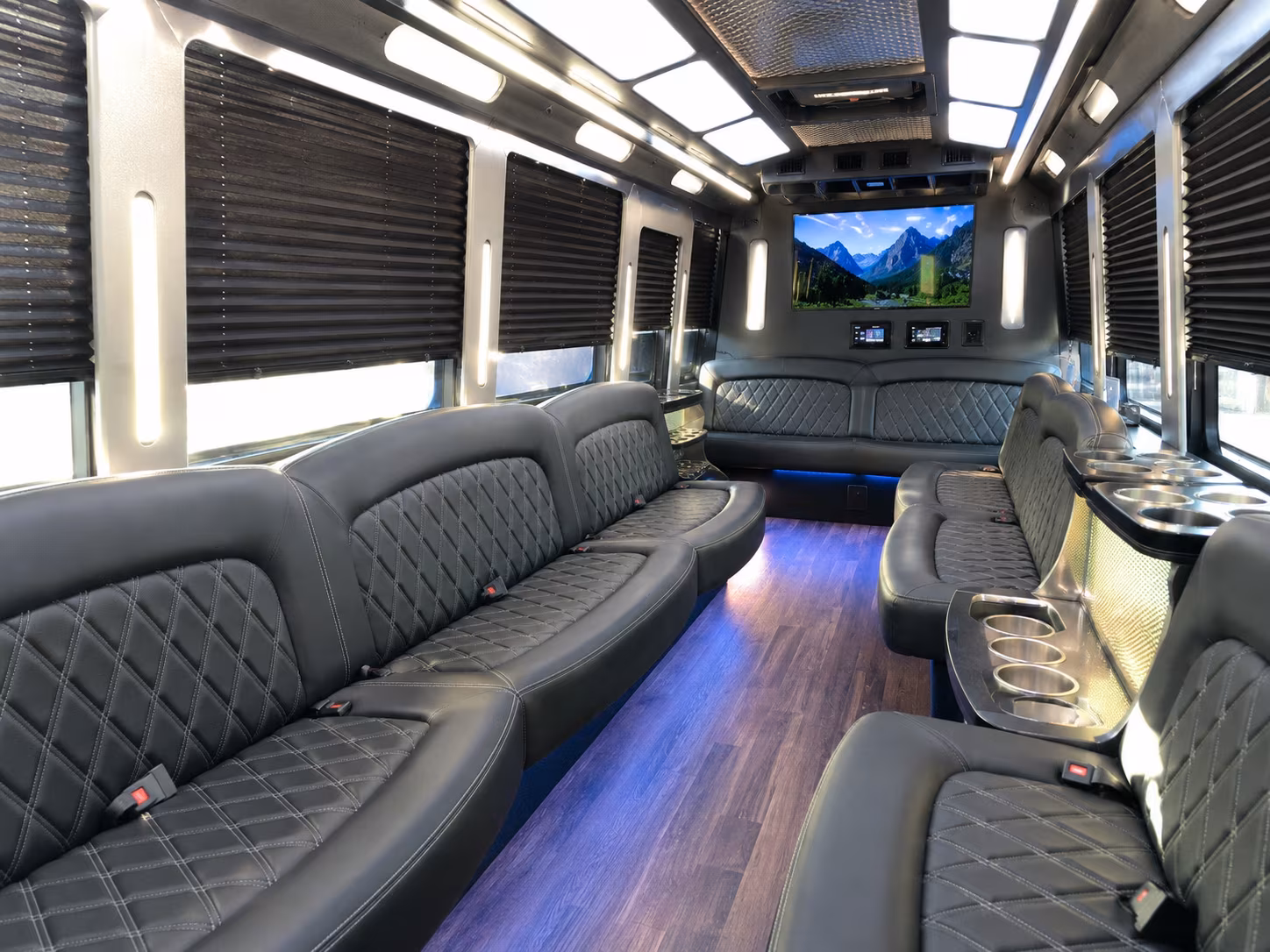 Encinitas Wedding Transportation party bus exterior