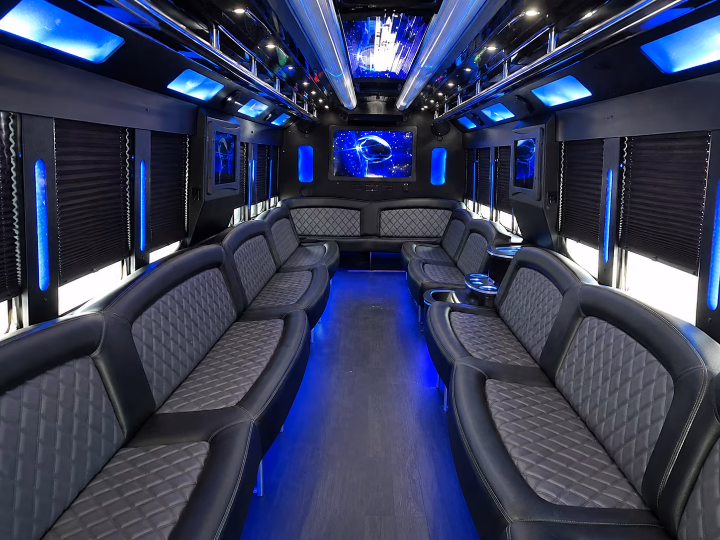 Encinitas Wedding Transportation party bus exterior