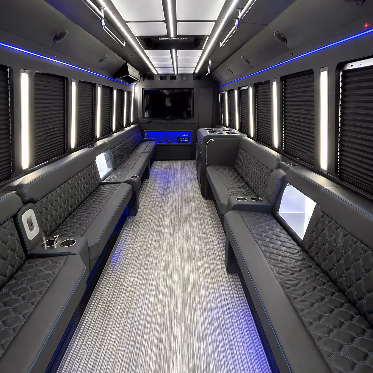Encinitas Winery Tour & Pub Crawl Transportation party bus interior