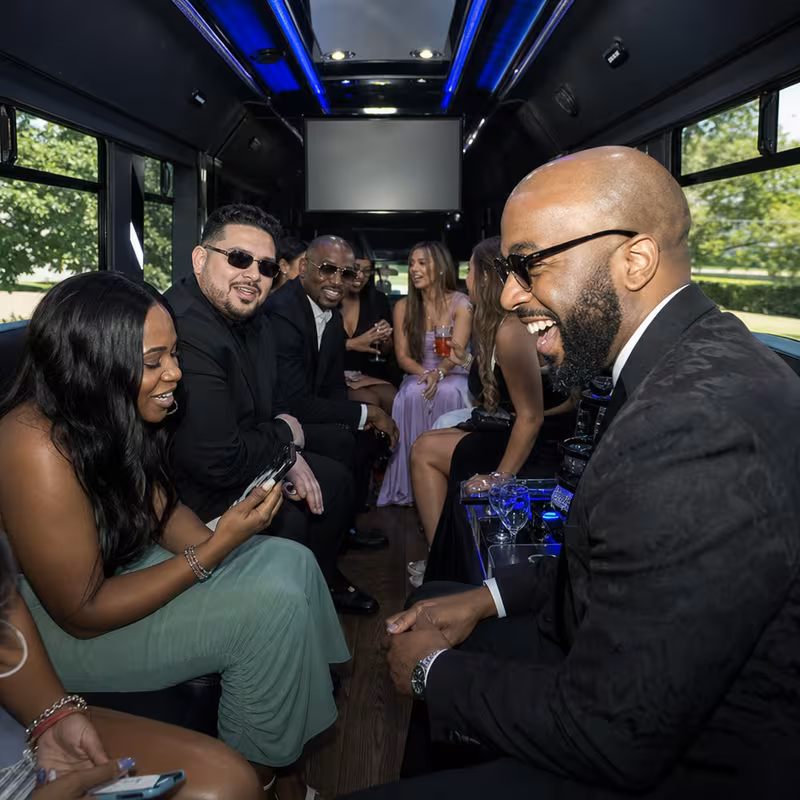 Black Mercedes Sprinter van staged for an Encinitas Private Event Transportation group