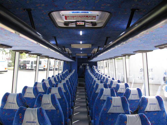 San Mateo 56 Passenger Charter Bus Interior