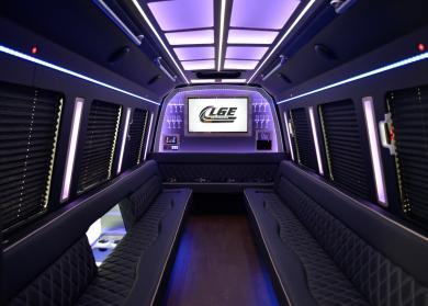 West Covina 18 Passenger Limo Bus Interior