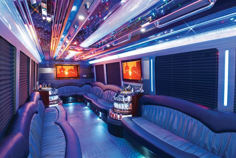 Norwalk 20 Passenger Party Bus Interior