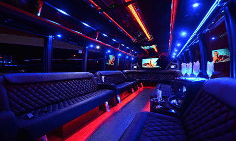 El Cajon 30 Passenger Party Bus Black Interior