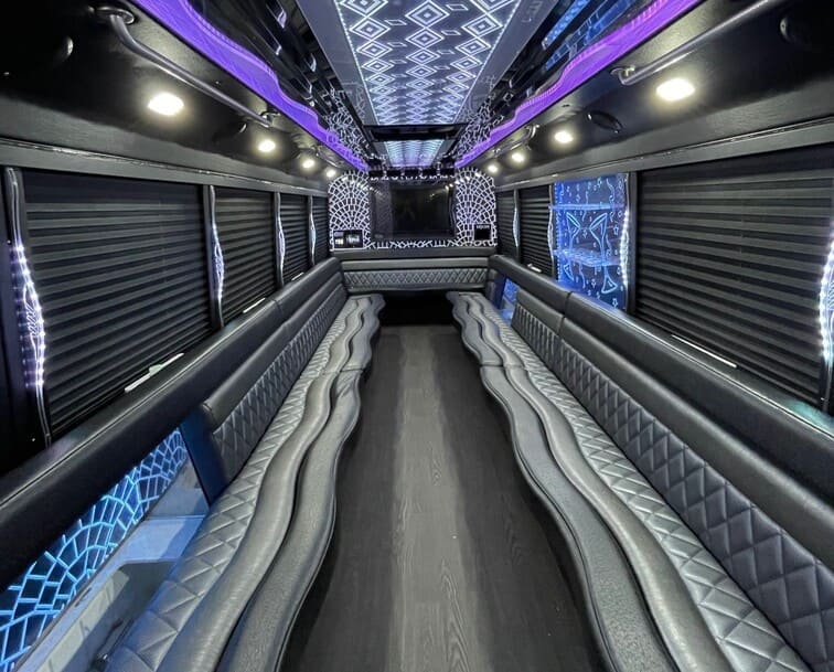 Jurupa Valley 30 Passenger Party Bus White Interior