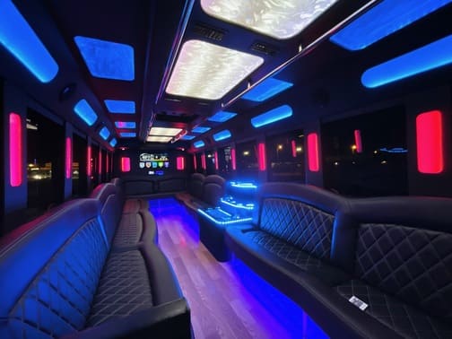 Encinitas 35 Passenger Party Bus Interior